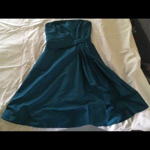 Ann Taylor strapless teal dress sz. 6